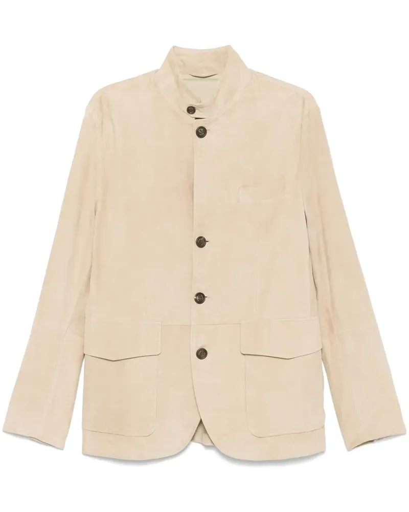 Eleventy Jacke aus Wildleder - Nude Nude