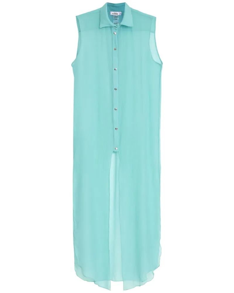 Amir Slama Strandkleid aus Seide - Blau Blau