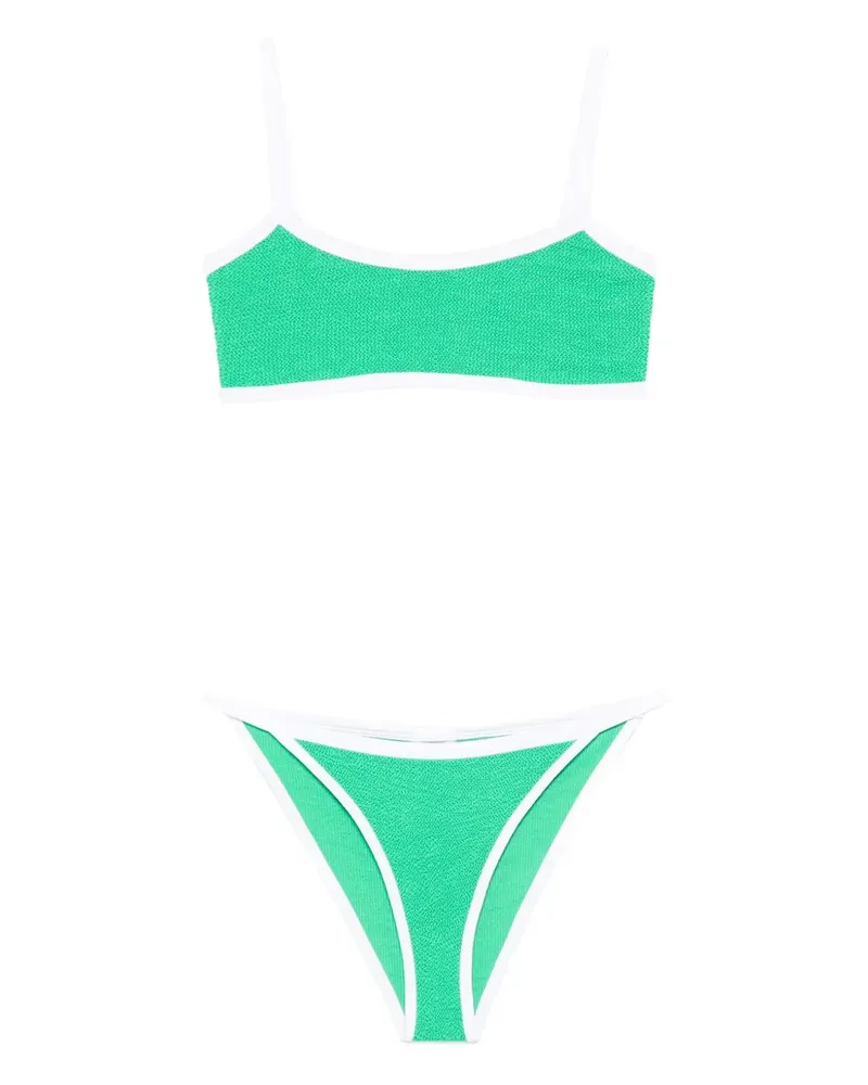 Hunza G Tyler Bikini mit Kontrastdetails - Grün Grün