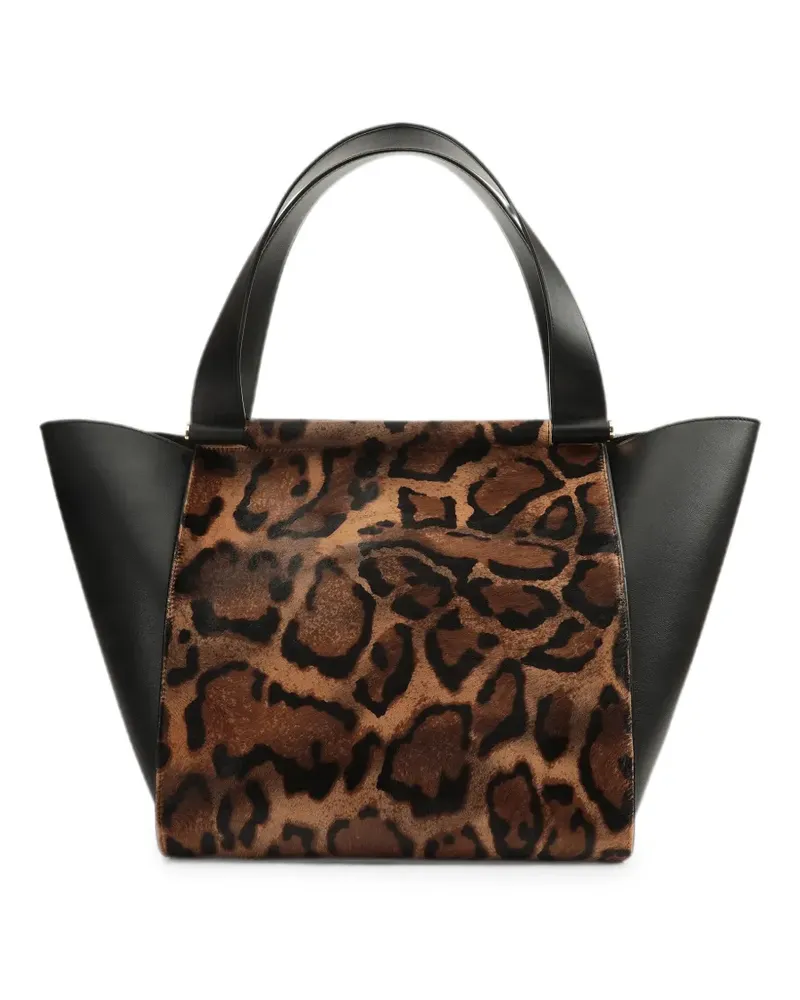 Sergio Rossi Arbor Tote Bag mit Leopardenprint - Braun Braun