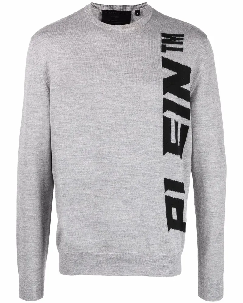 Philipp Plein Pullover mit Logo-Print - Grau Grau