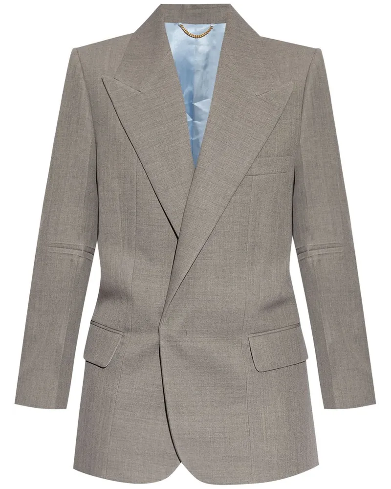 Victoria Beckham Blazer mit Kontrastborten - Grau Grau