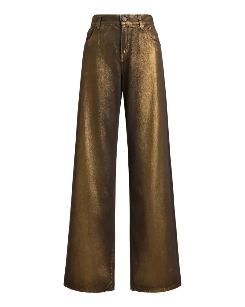 Ralph Lauren Weite Mercer Hose mit Folien-Finish - Gold Gold