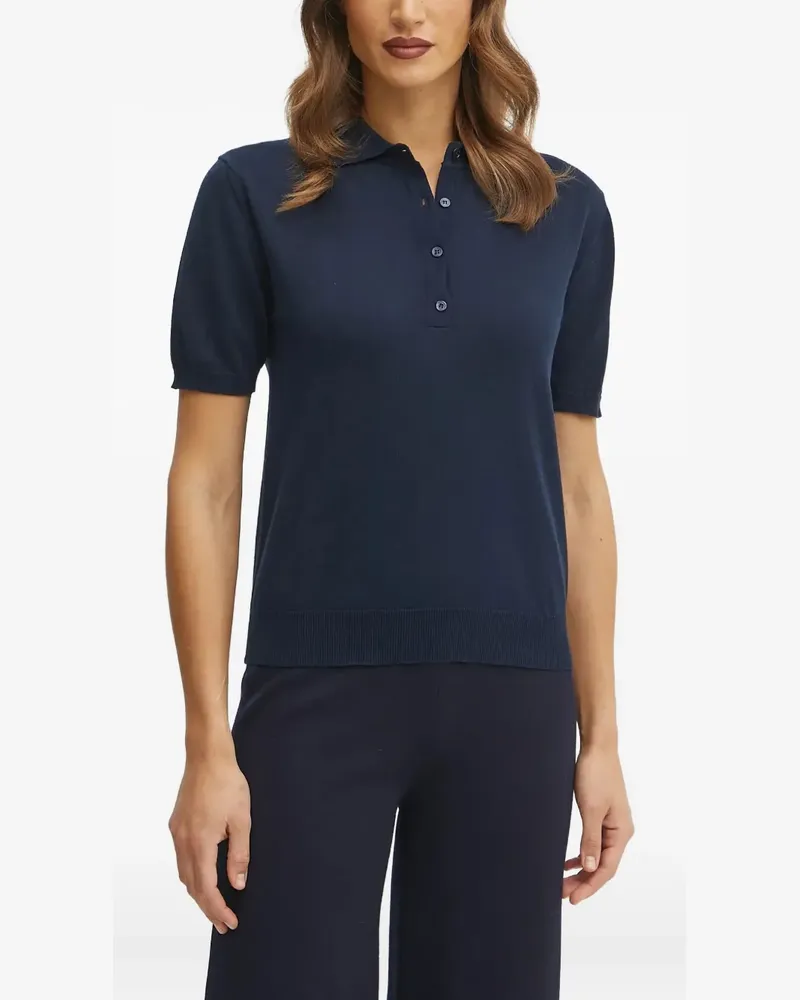 Luisa Spagnoli Klassisches Poloshirt - Blau Blau