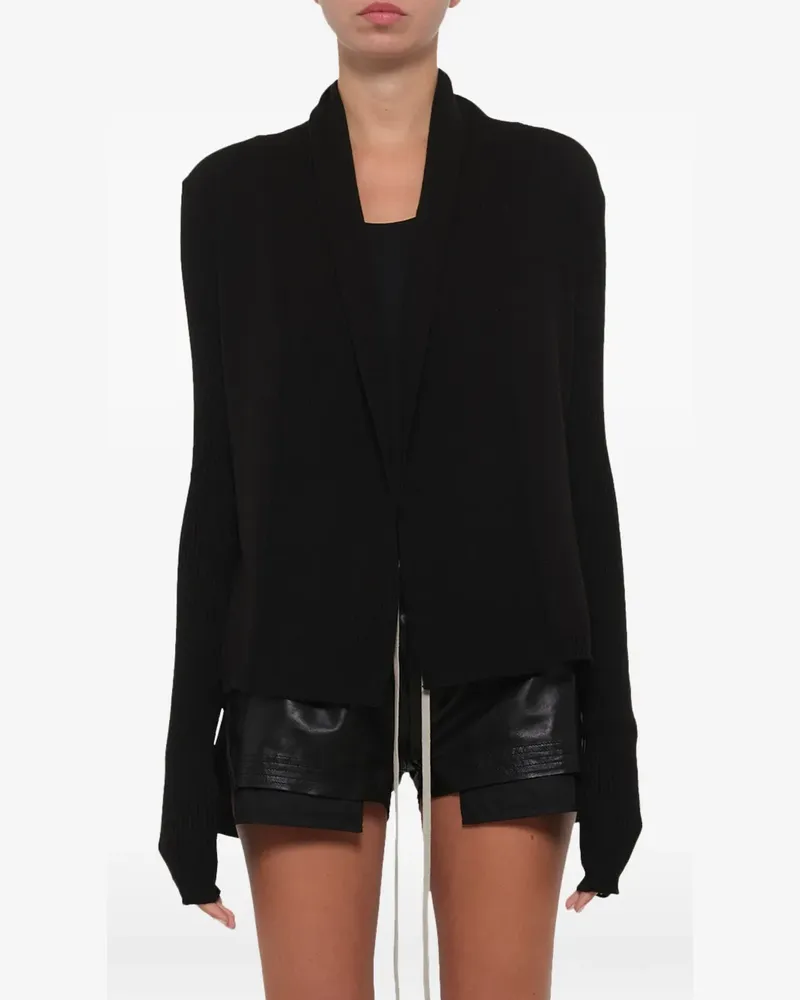 Rick Owens Naska asymmetrical cardigan - Schwarz Schwarz