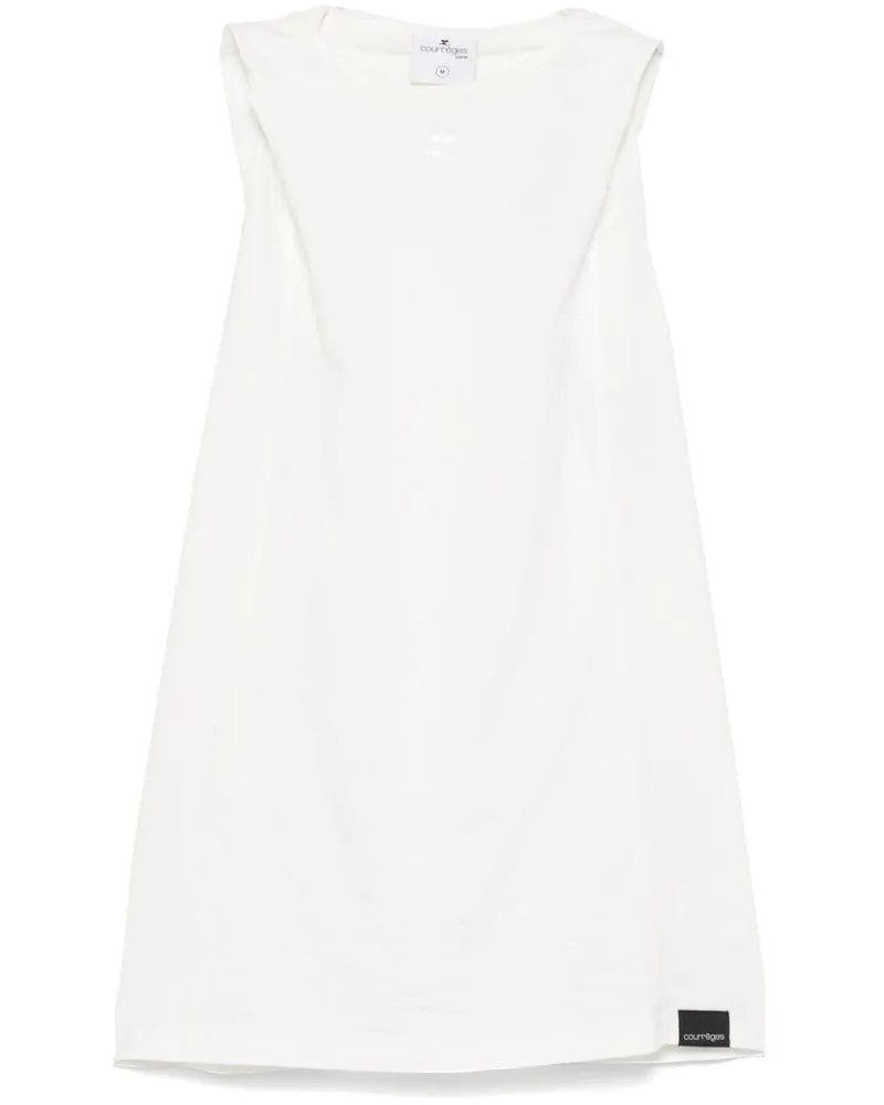 Courrèges Trägershirt mit Kapuze - Weiß Weiß