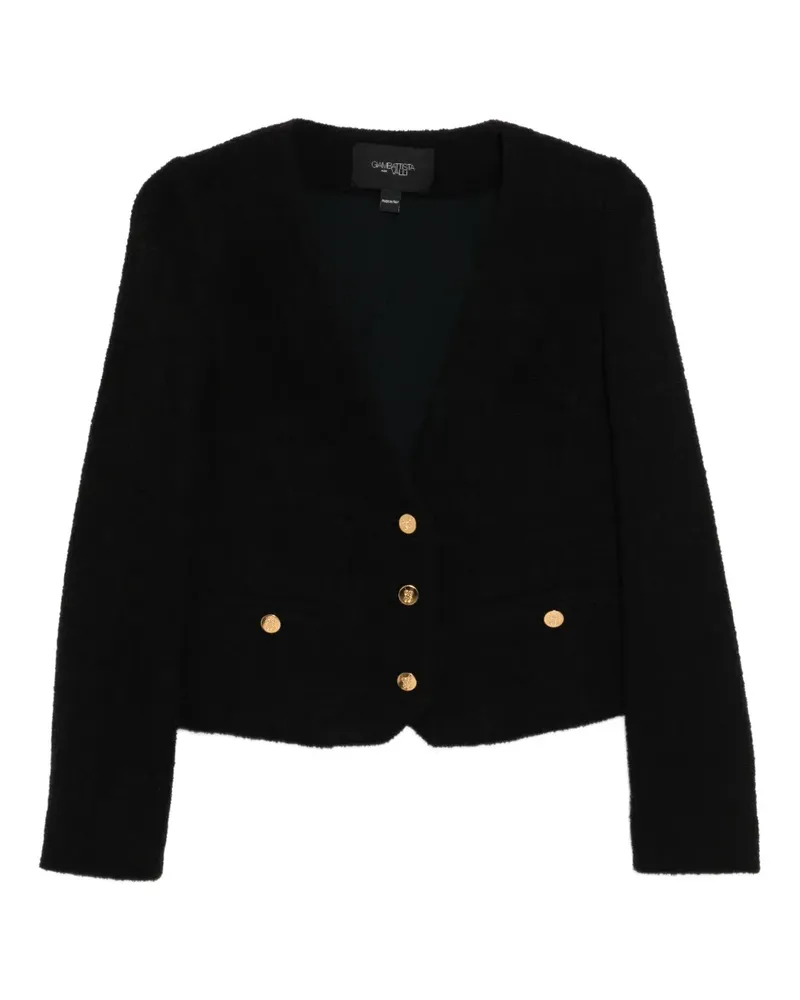 Giambattista Valli Bouclé-Jacke im Cropped-Design - Schwarz Schwarz
