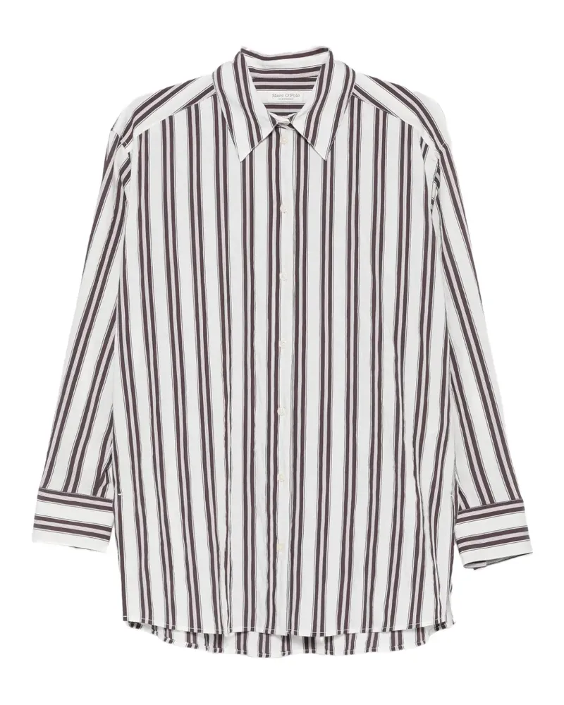 Marc O'Polo vertical-stripe long-sleeve shirt - Weiß Weiß