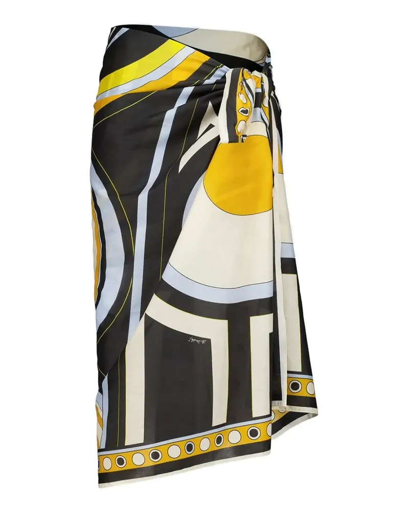 La DoubleJ Pareo mit geometrischem Print - Schwarz Schwarz