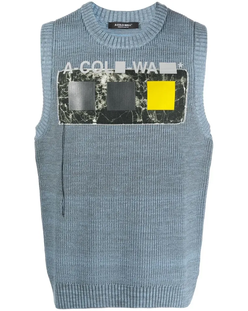 ACW* Pullunder mit Patch-Detail - Blau Blau