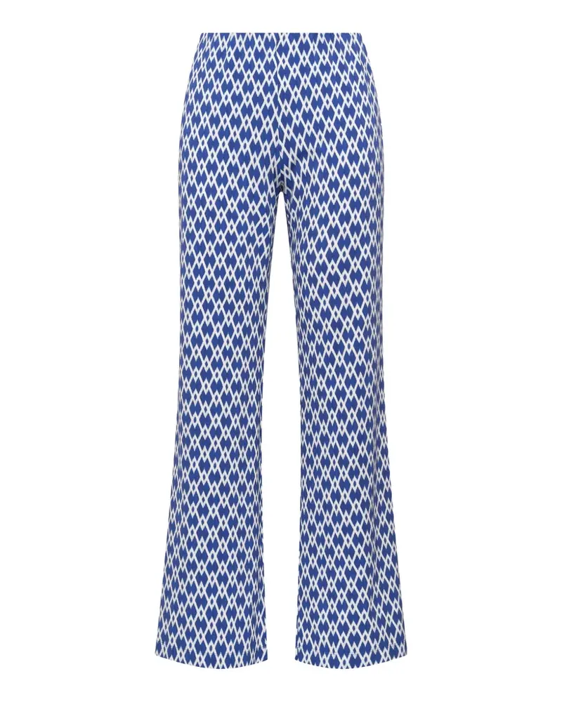 Maliparmi Diamond Glow geometric-print trousers - Blau Blau