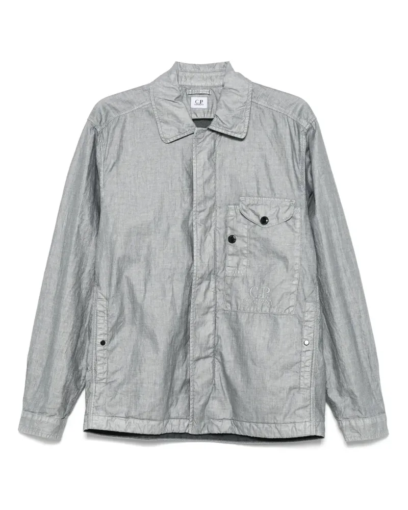 C.P. Company Jacke mit Logo-Stickerei - Grau Grau
