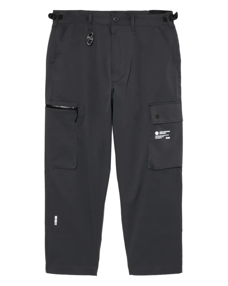 Izzue Hose mit Logo-Print - Grau Grau