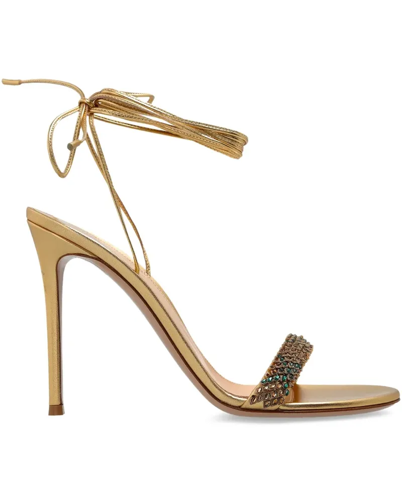 Gianvito Rossi Sandalen mit Strassverzierung 105mm - Gold Gold
