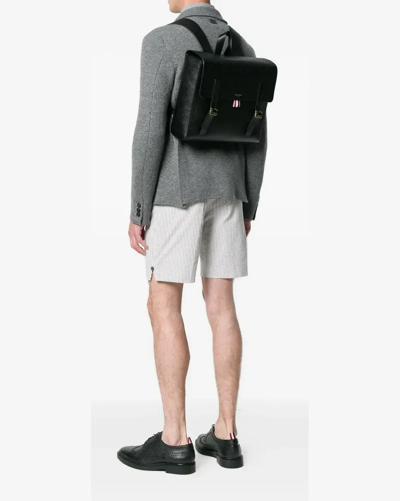 Thom Browne Unstrukturierter Rucksack - Schwarz Schwarz