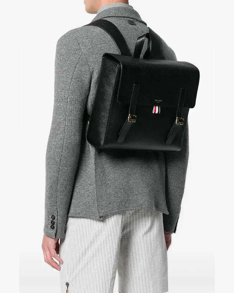 Thom Browne Unstrukturierter Rucksack - Schwarz Schwarz