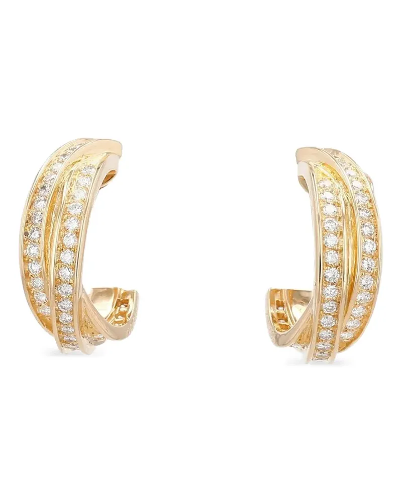 Cartier 1990 Trinity diamond earrings - Gold Gold