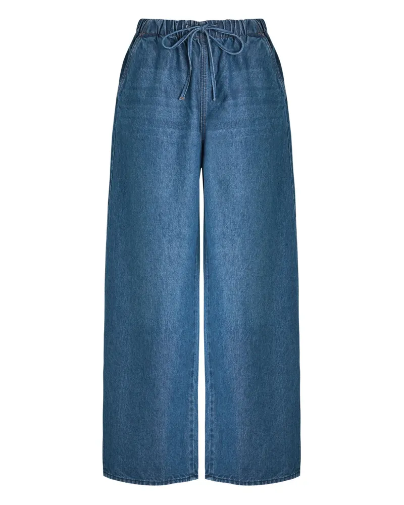 Mother The Buffet Nerdy drawstring straight-leg denim - Blau Blau