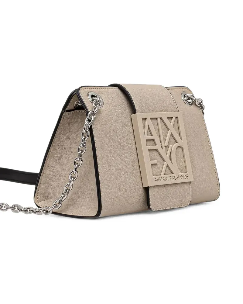 Armani Exchange logo-plaque chain-strap mini bag - Nude Nude