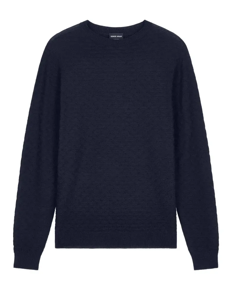 Giorgio Armani Pullover in Rautenstrick - Blau Blau