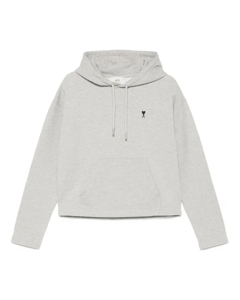 AMI Paris Hoodie mit Herz-Logo - Grau Grau