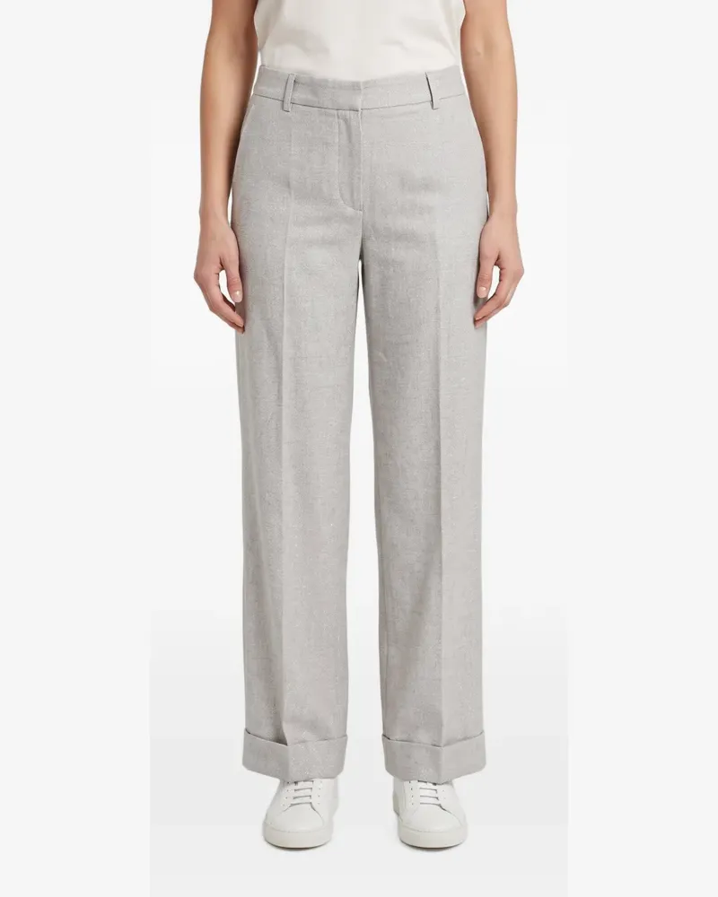 Brunello Cucinelli Gerade Hose mit Umschlag - Grau Grau