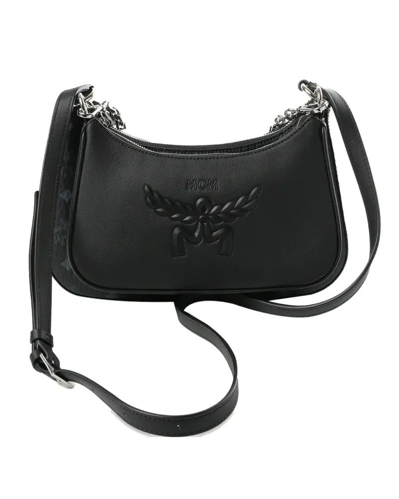 MCM Aren embossed chain clutch bag - Schwarz Schwarz