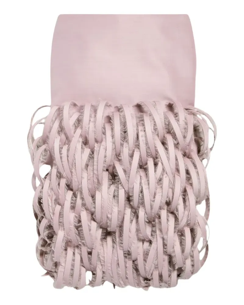 Balenciaga Midirock mit Schleifenbesatz - Rosa Rosa