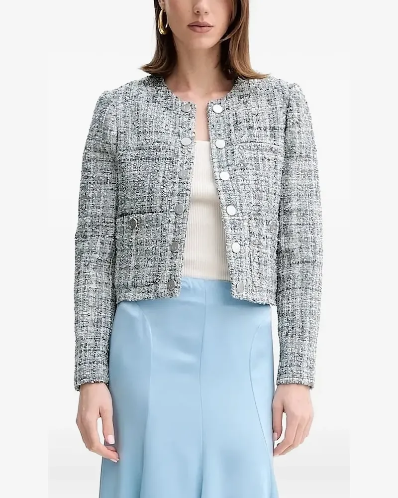 Guess Tweed-Jacke mit Druckknöpfen - Blau Blau