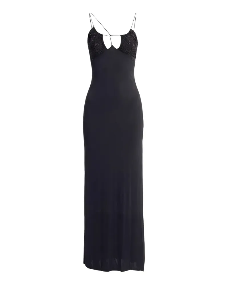 Irina Schrotter Luna crystal-embellished cut-out maxi dress - Schwarz Schwarz