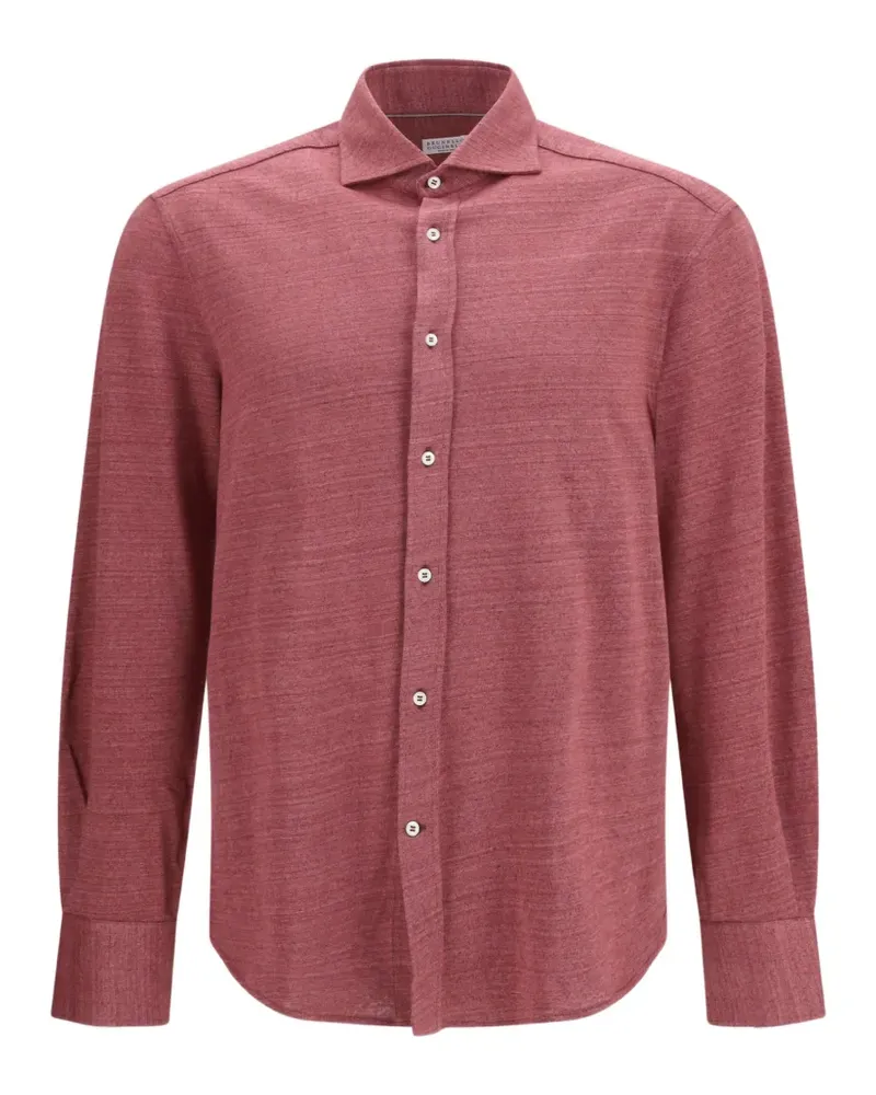 Brunello Cucinelli slub-texture shirt - Rot Rot
