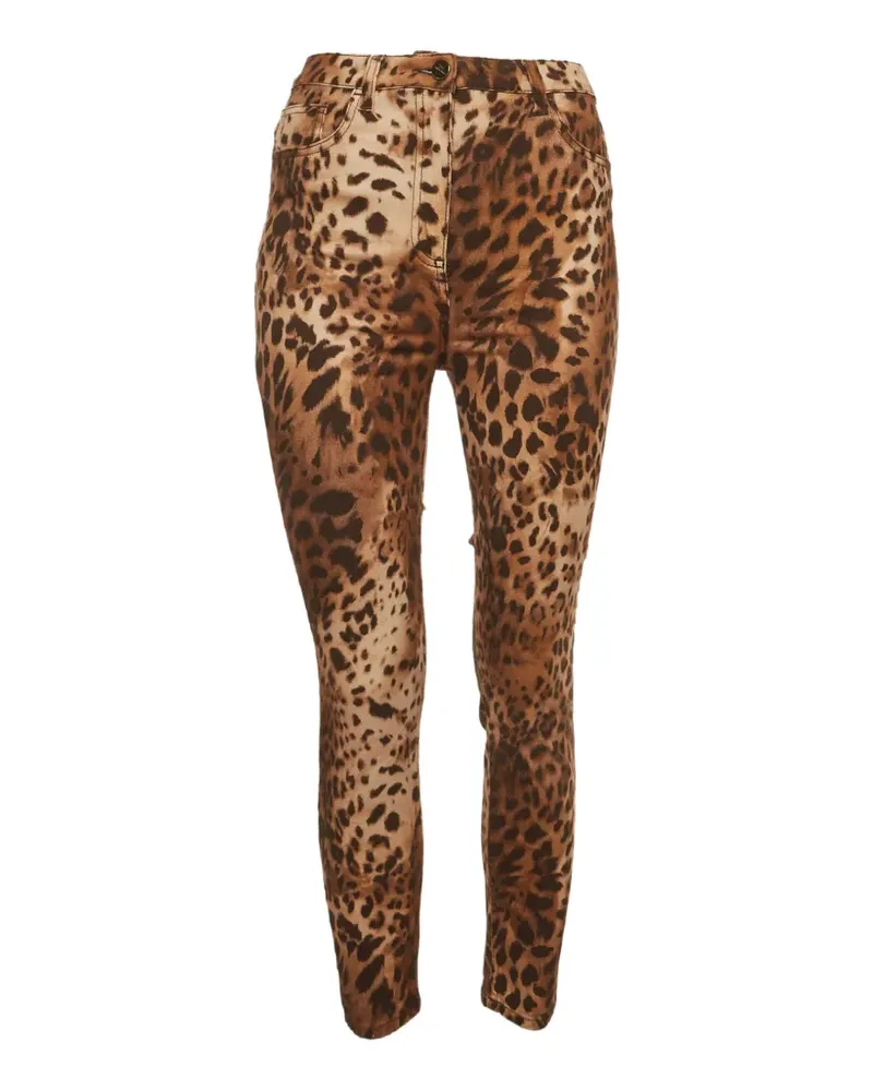 Elisabetta Franchi leopard-print jeans - Braun Braun