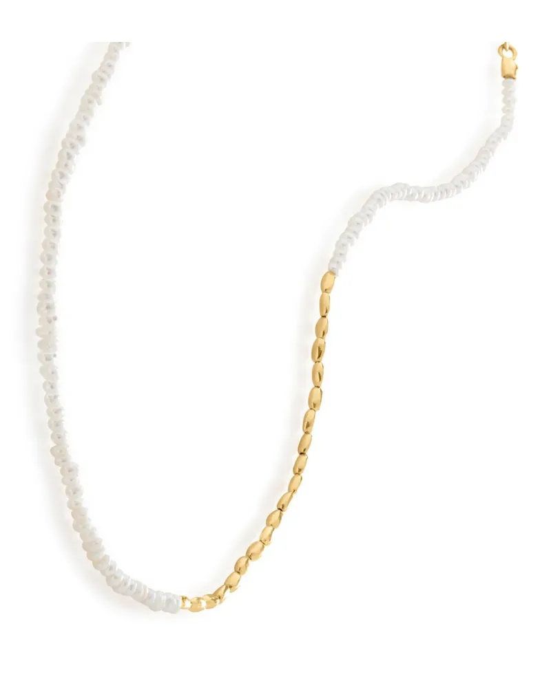 Monica Vinader Mini Nugget Pearl Halskette - Gold Gold