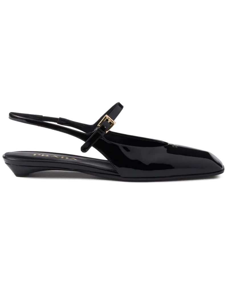 Prada Slingback-Ballerinas - Schwarz Schwarz