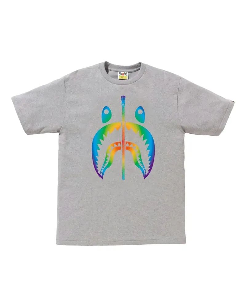 BAPE shark-print T-shirt - Grau Grau