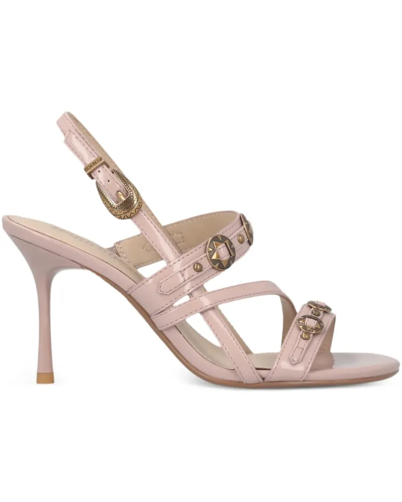 Pinko Riemensandalen mit Nietendetail - Rosa Rosa