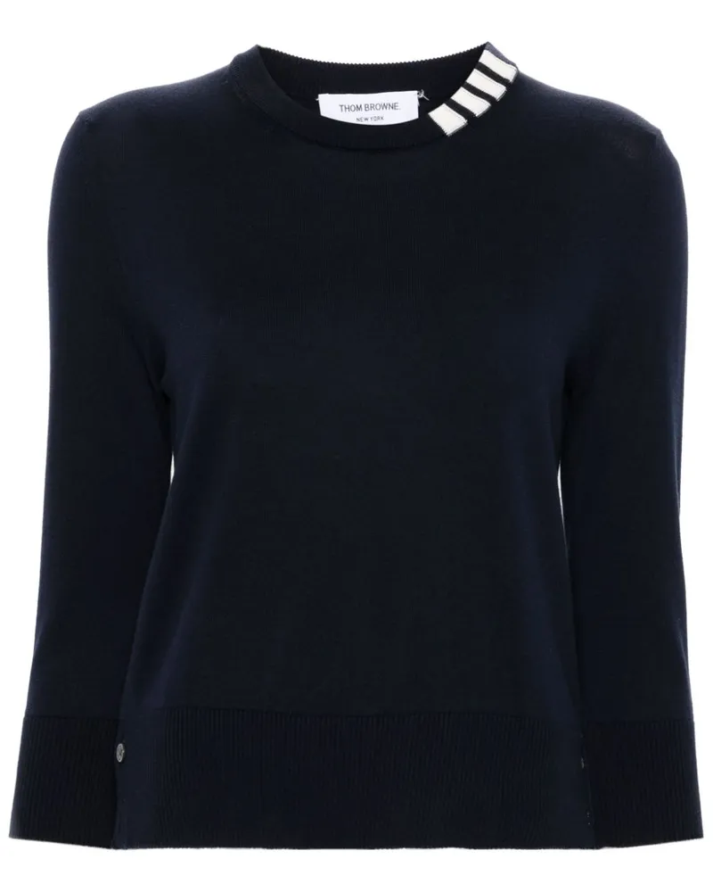Thom Browne Gestreifter Pullover - Blau Blau