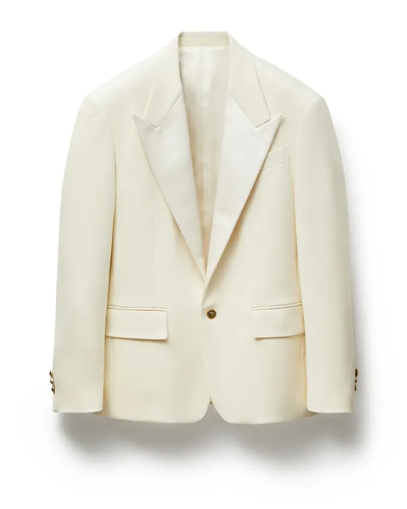 Versace Blazer aus Stretchwolle - Weiß Weiß