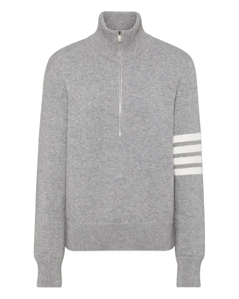 Thom Browne Stehkragen-Pullover mit Streifen - Grau Grau