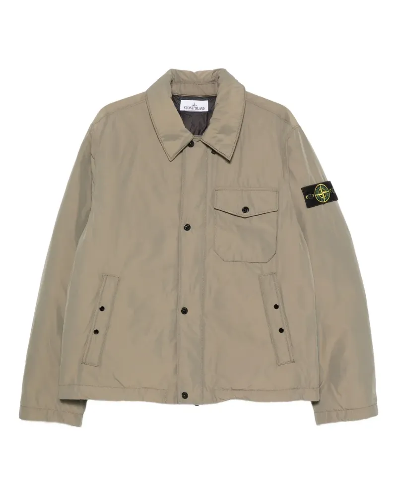 Stone Island logo-patch zip-fastening jacket - Grün Grün