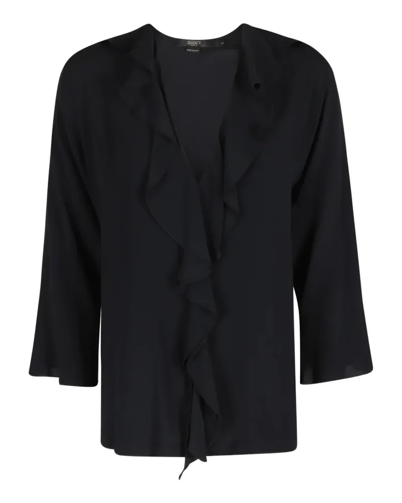 Seventy long-sleeve ruffled blouse - Schwarz Schwarz