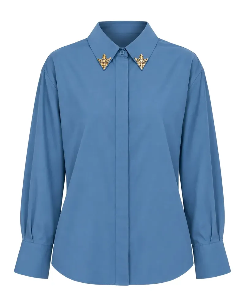 Kocca Dereck embellished-collar shirt - Blau Blau