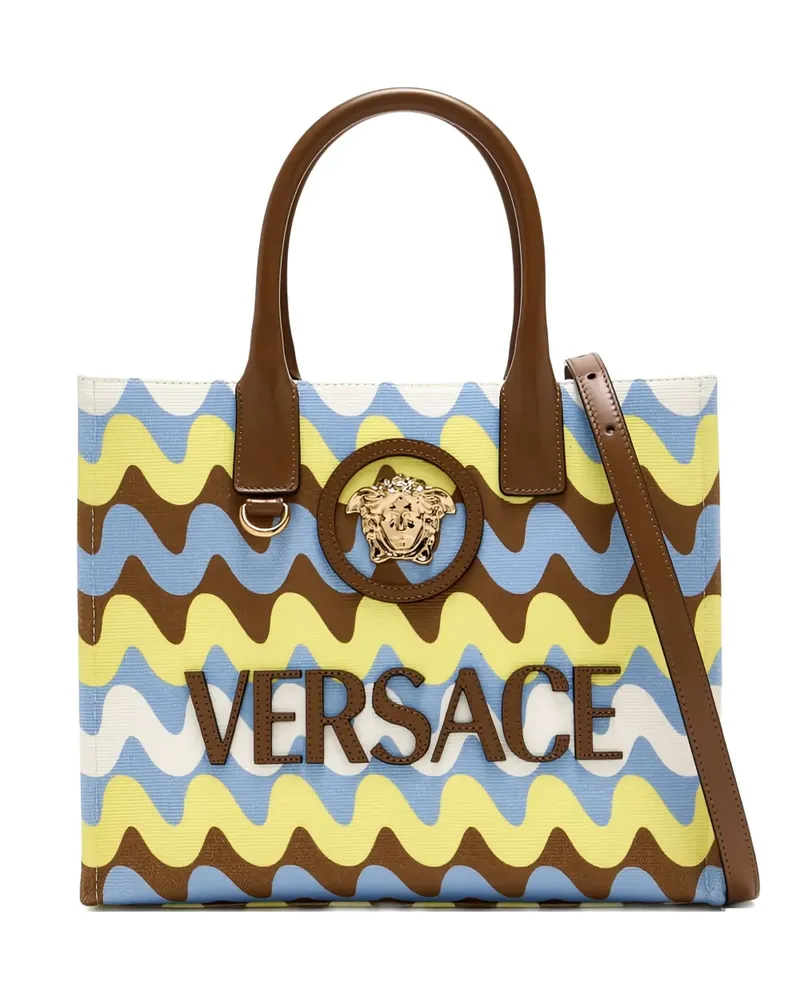 Versace Shopper mit Wellenmuster - Braun Braun