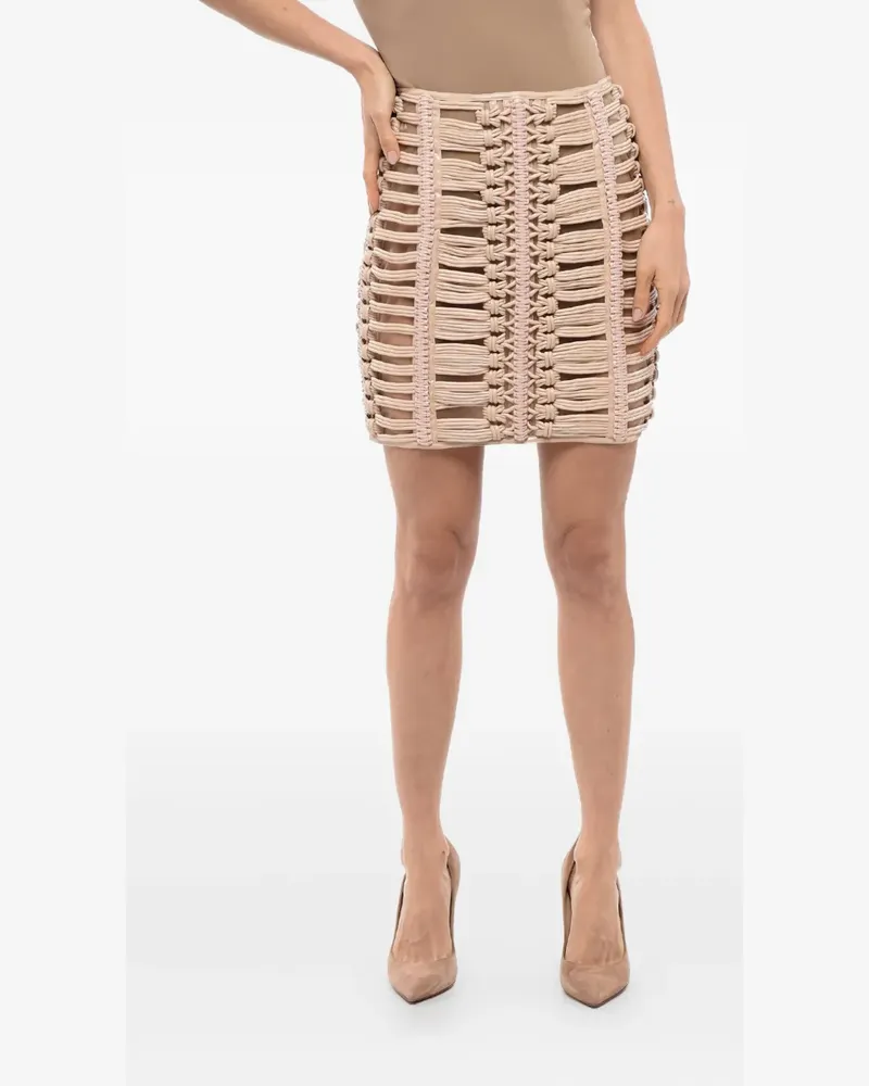 Balmain Gestrickter Rock - Nude Nude