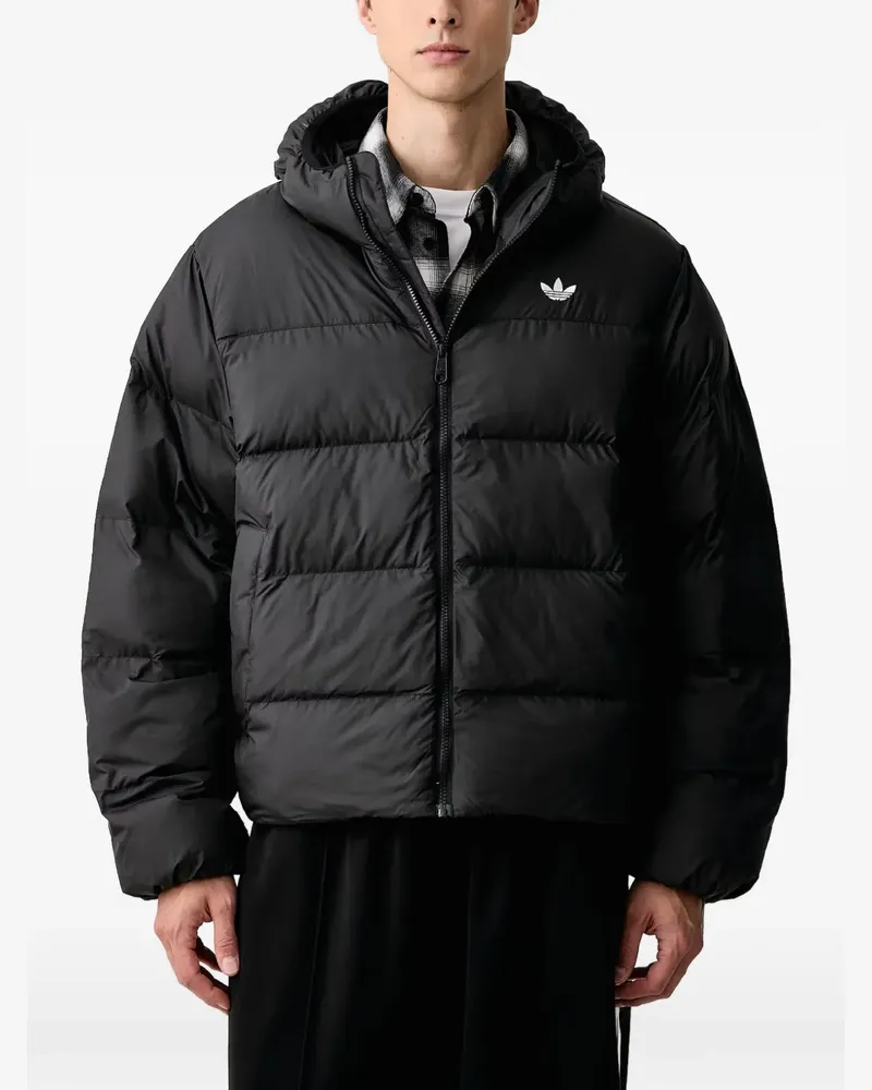 adidas Regen quilted hooded jacket - Schwarz Schwarz