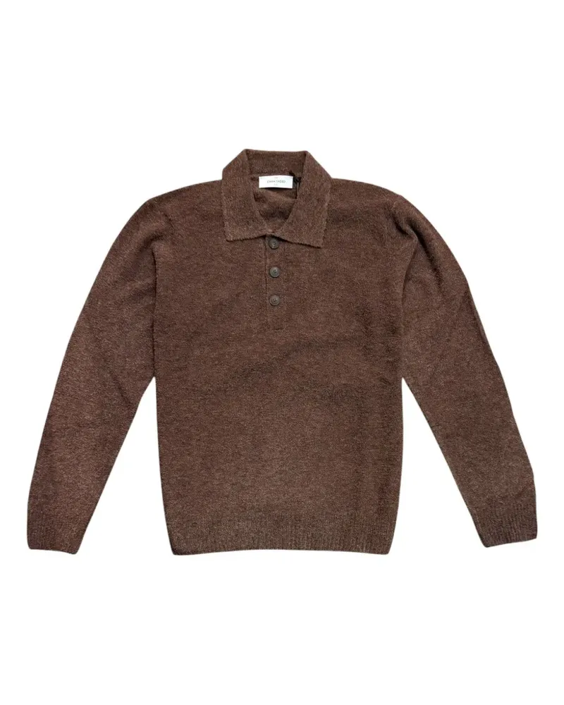 Gran Sasso bouclé-knit polo sweater - Braun Braun
