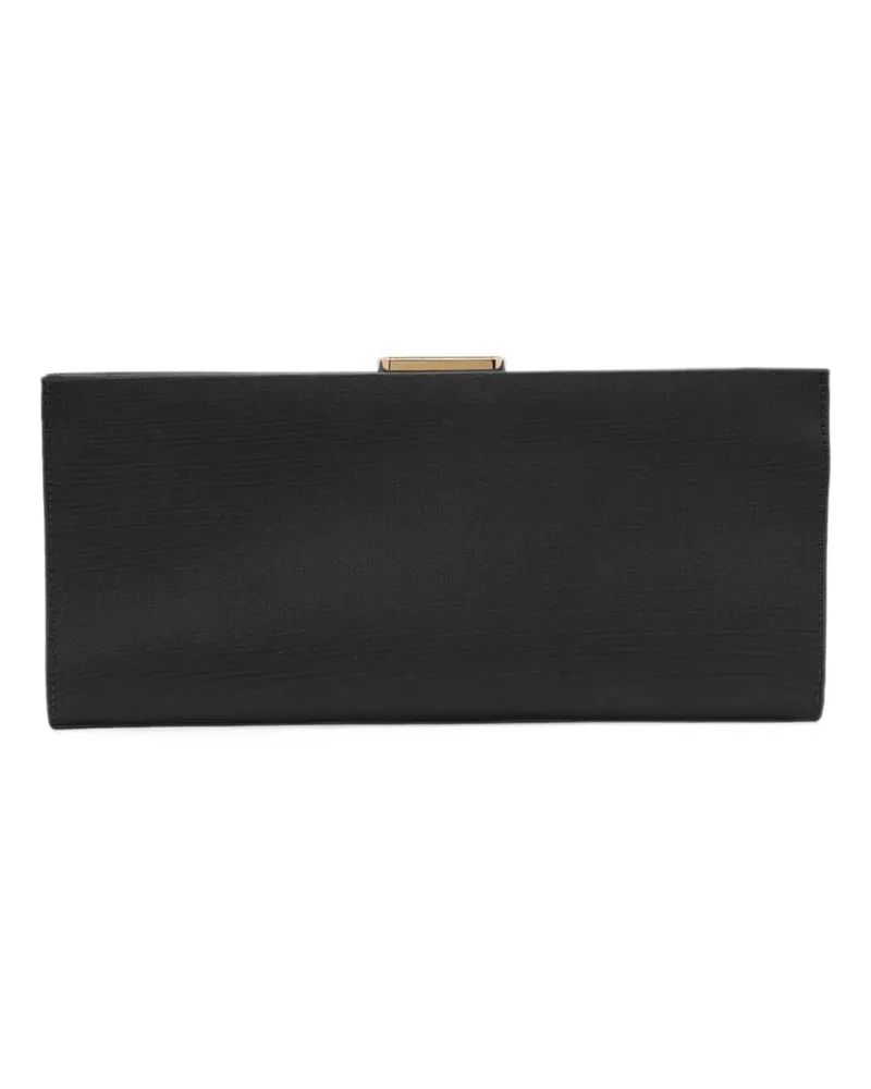 Carolina Herrera New York Pats Clutch aus Seidenfaille - Schwarz Schwarz