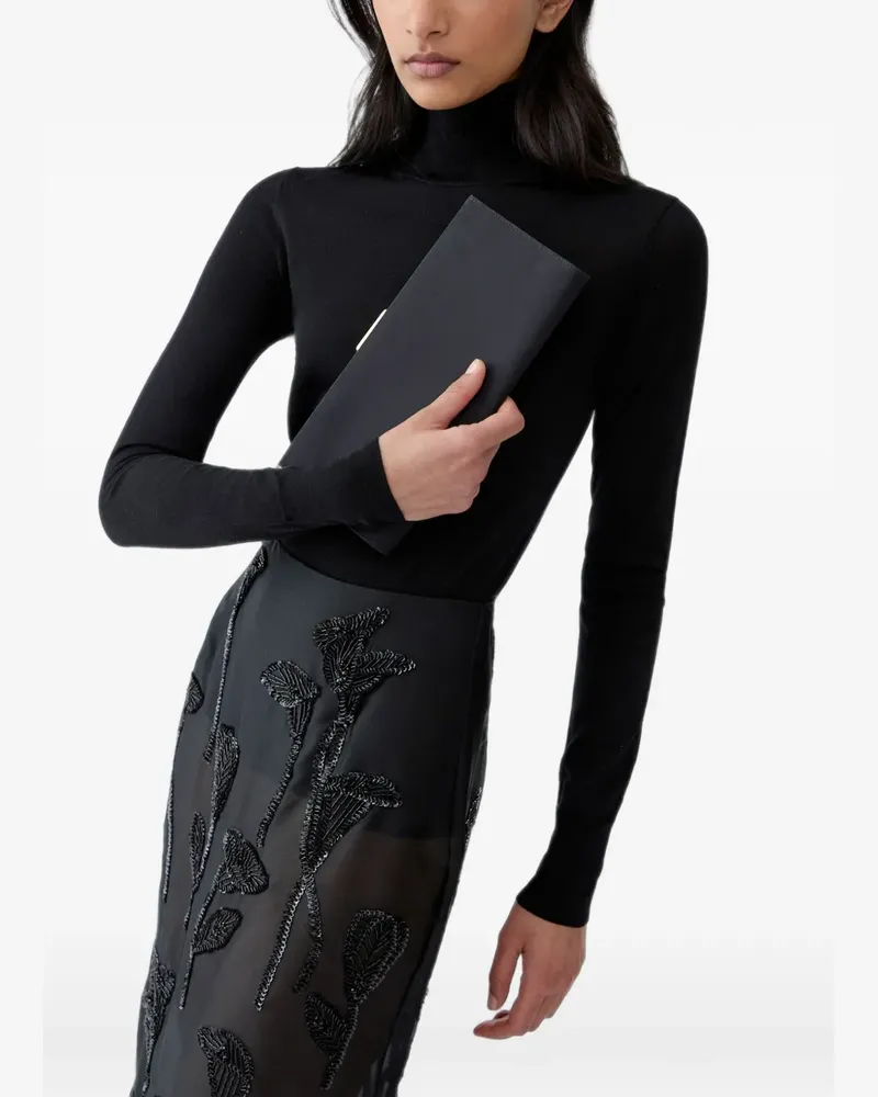 Carolina Herrera New York Pats silk faille clutch - Schwarz Schwarz