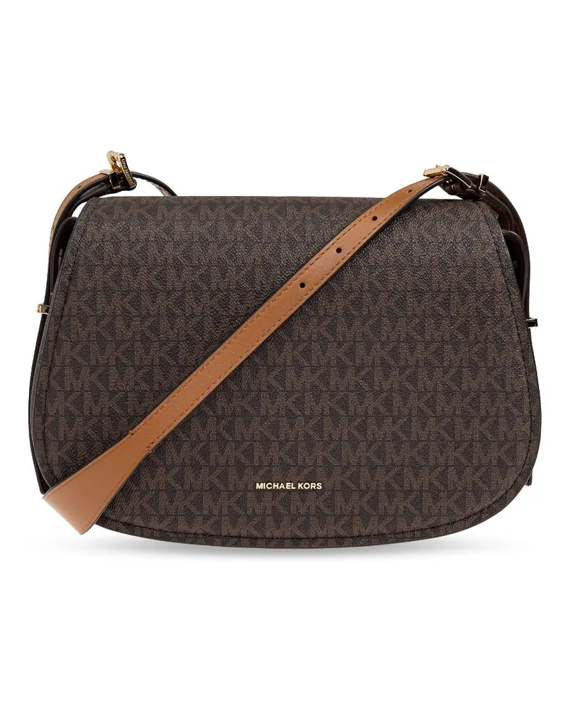 Michael Kors Schultertasche mit Monogramm - Braun Braun