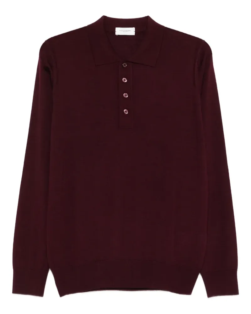 Paolo Pecora Milano Klassisches Poloshirt - Rot Rot